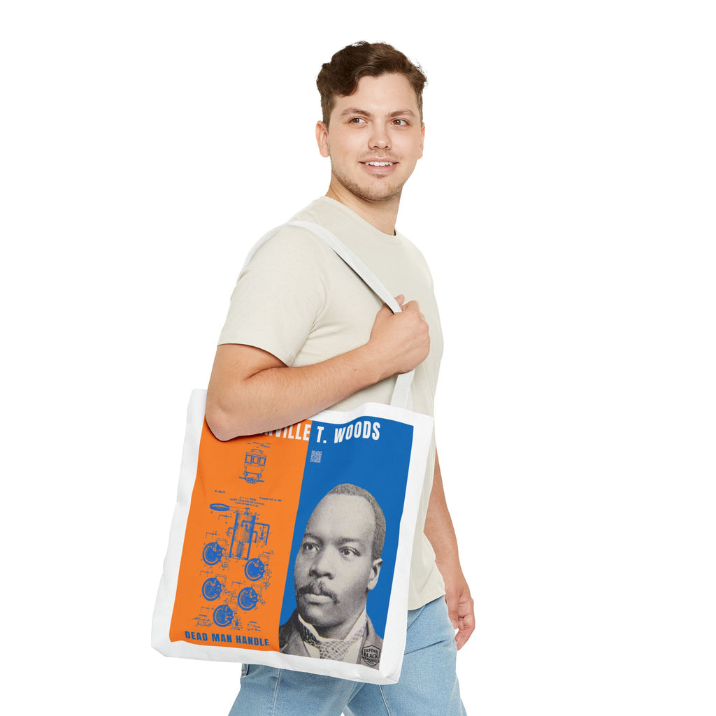 Granville T. Woods Historical Portrait Tote Bag - White (City Champs)