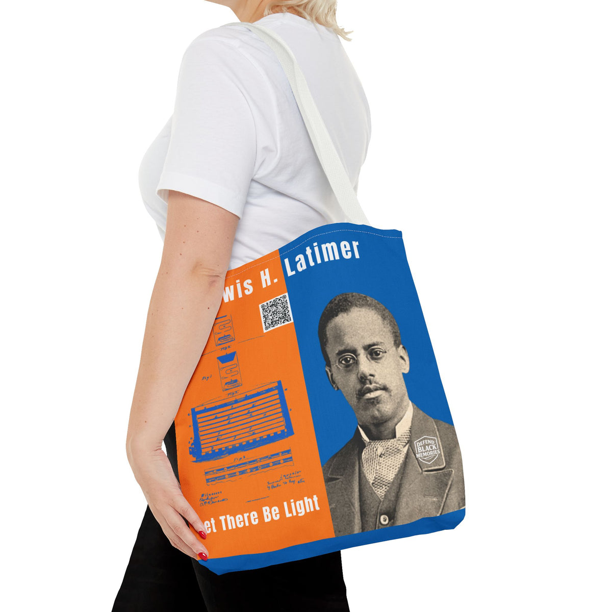 Lewis H. Latimer, Historical Portrait Tote Bag (Double Side City Champs Blue)