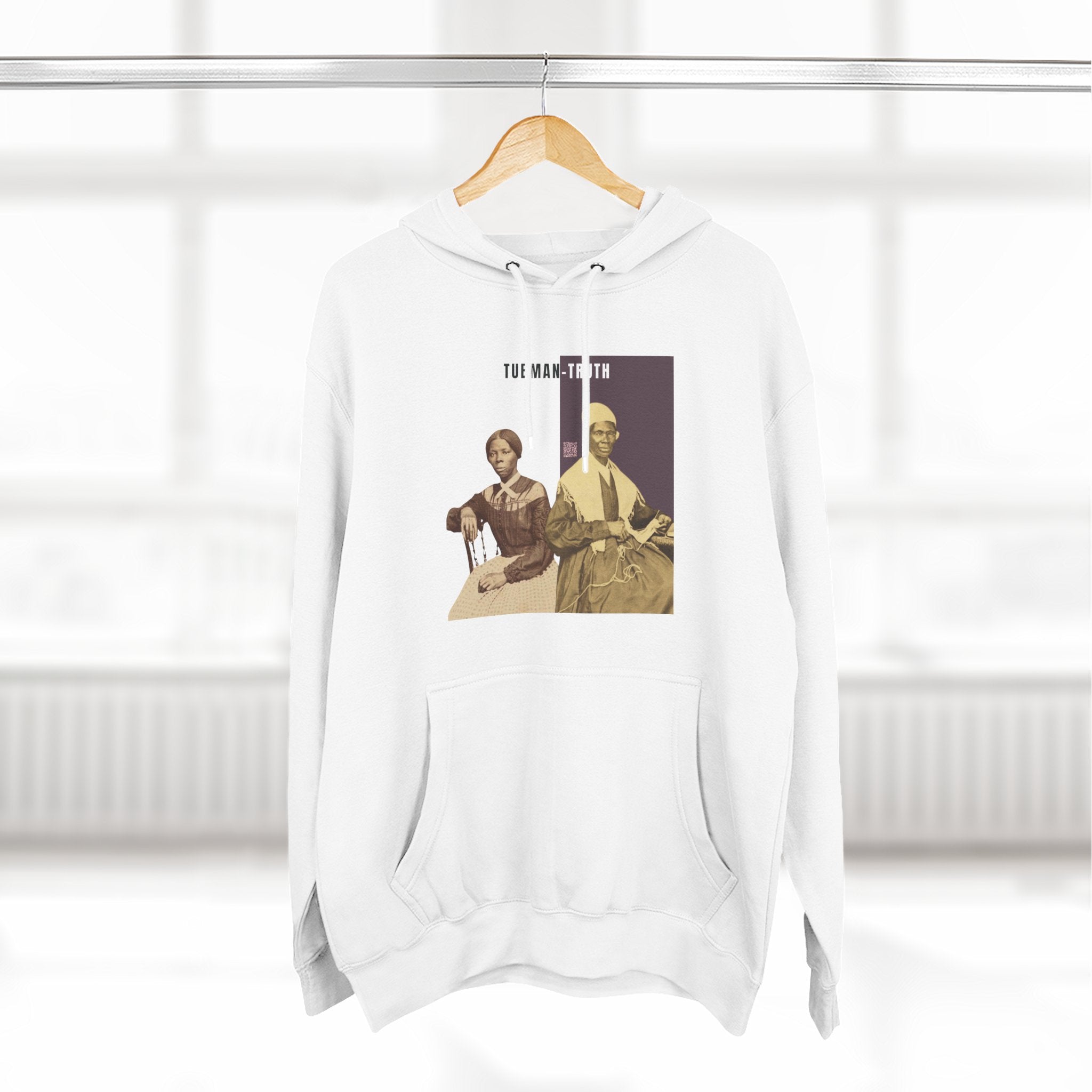 Tubman-Truth Three-panel, Historical Portrait Hoodie