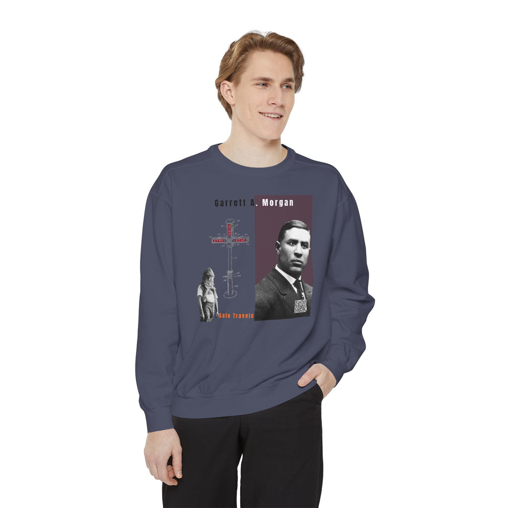 Defend Black Memories: Garrett A. Morgan Unisex Garment-Dyed Sweatshirt