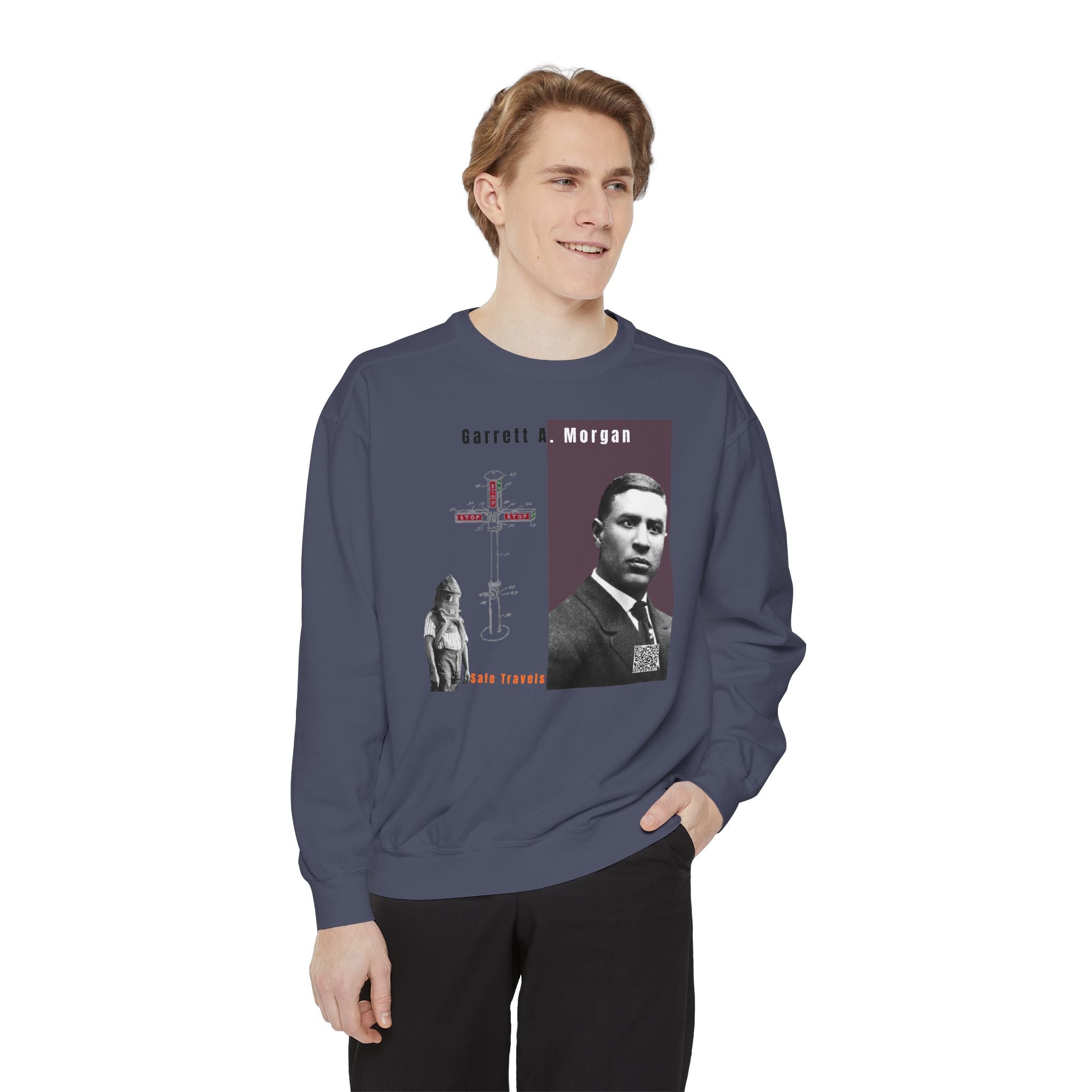 Defend Black Memories: Garrett A. Morgan Unisex Garment-Dyed Sweatshirt