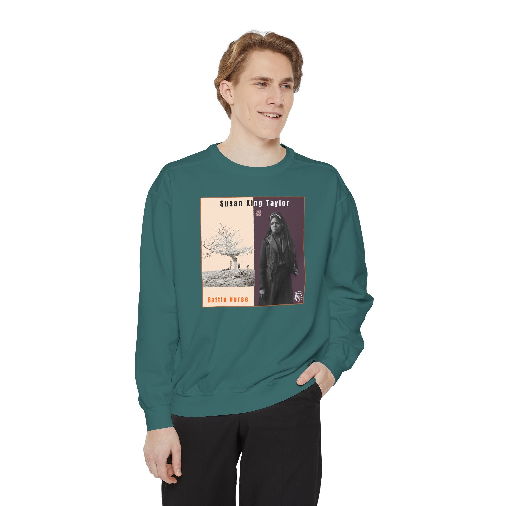 Susie King Taylor: Unisex Garment-Dyed Sweatshirt (City Champs)