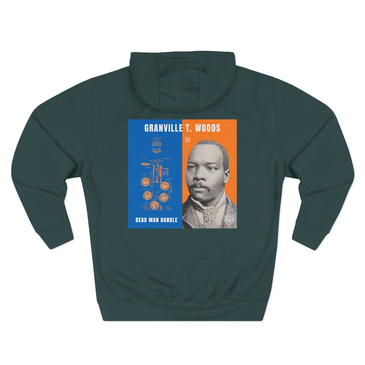 Granville T. Woods, 2 Side, Three-Panel Fleece Hoodie